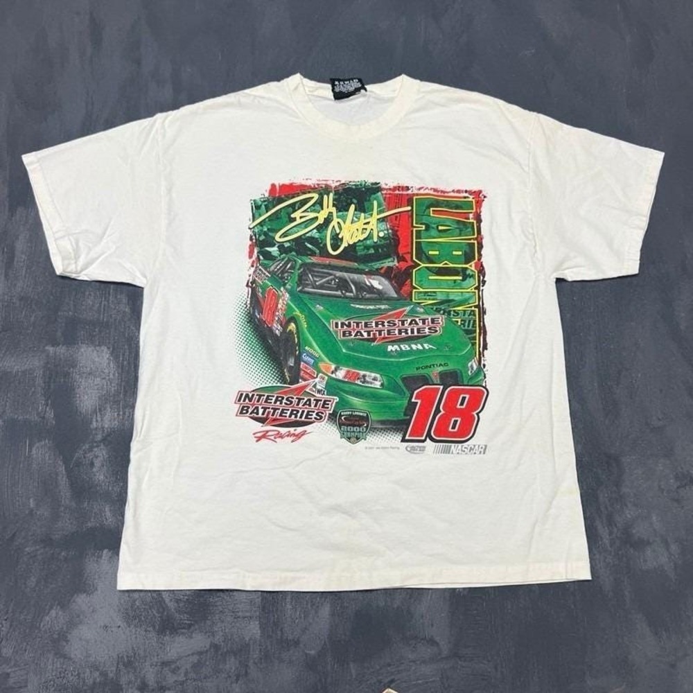 Vintage Bobby Labonte Shirt Mens Large White 1990s Chase Winston Cup